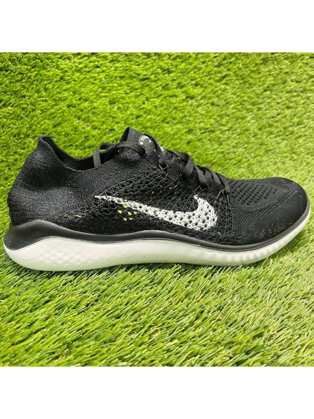 Nike Free RN Flyknit 2018 Womens Size 9 Black Athletic Running Shoes Sneakers
